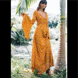 Nine Lives Bazaar Wanderlust Maxi Dress in Sun Size 6